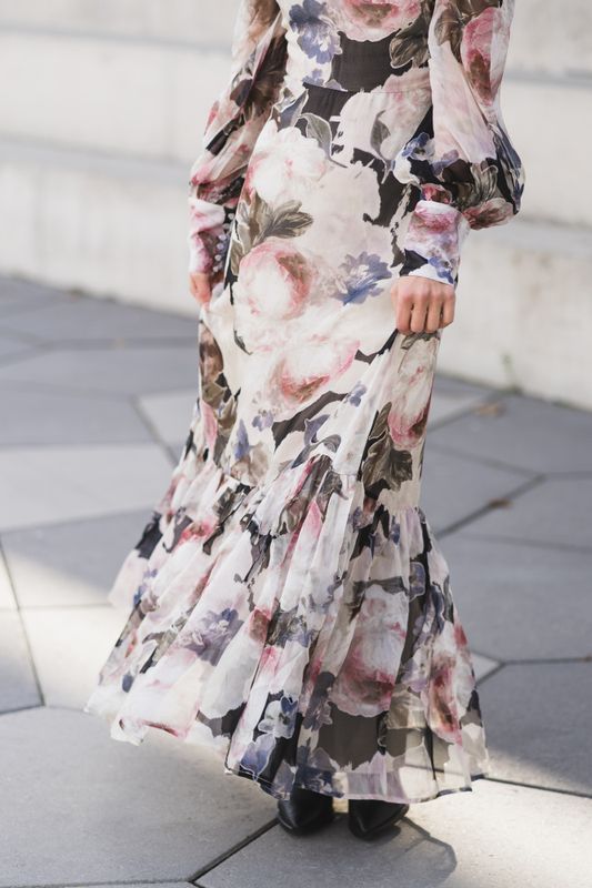 Organza Maxi Dress Fluid 