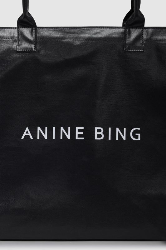 Leo Coated Canvas Tote Black 