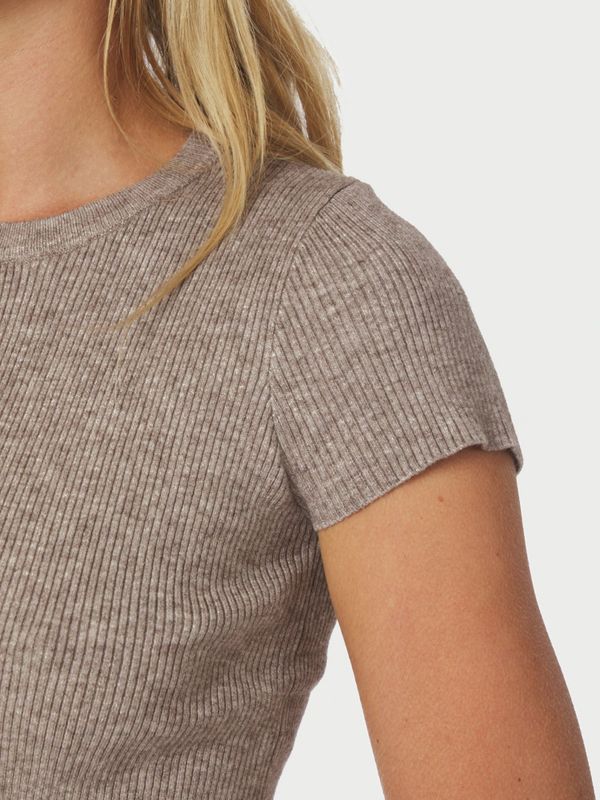 Todda Knit Tee Sand Melange