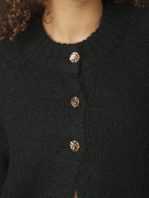 Benuta Fluffy Knit Cardigan Black 