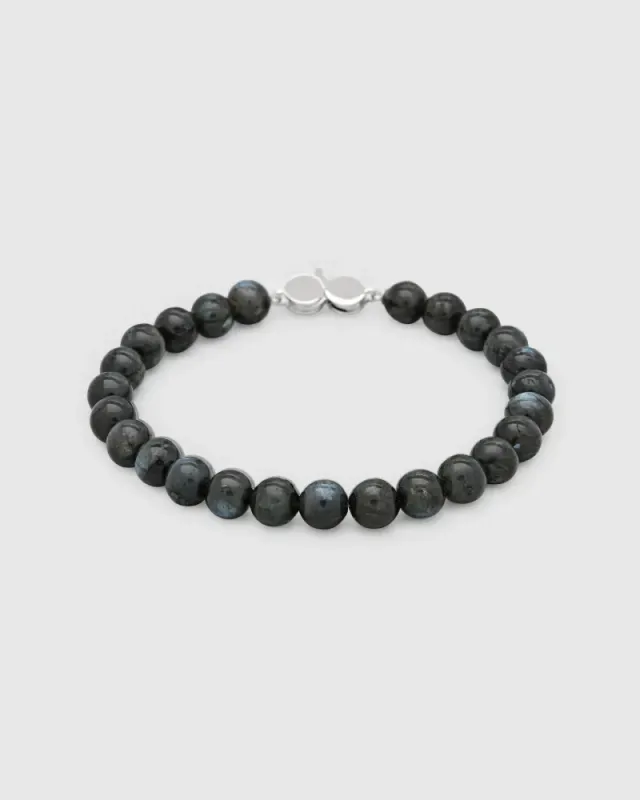 Cove Bracelet Black Larvikite 