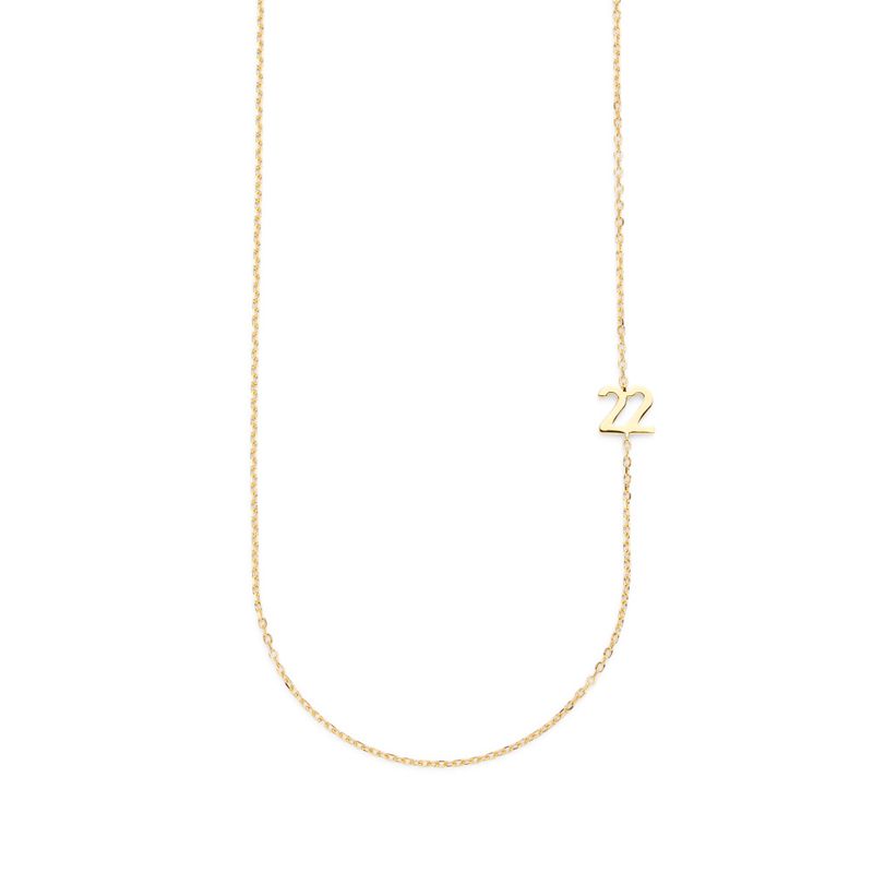 Big Number Necklace Gold - 50L - 22