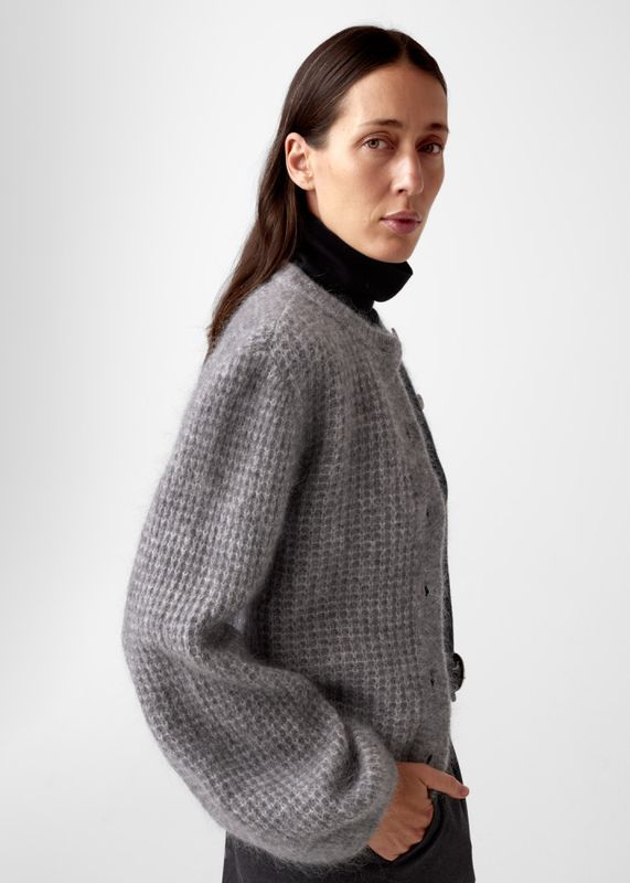 Sofia Mohair Cardigan M. Grey Melange 