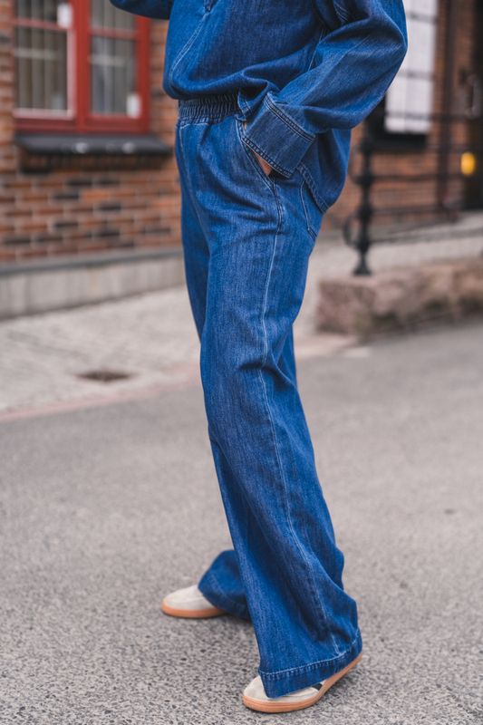 Azmina Denim Pant Denim Blue 