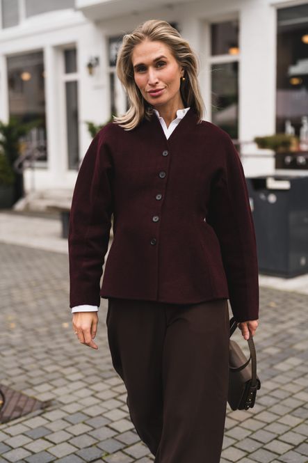 Hovedbilde Nadina Wool Jacket Burgundy 
