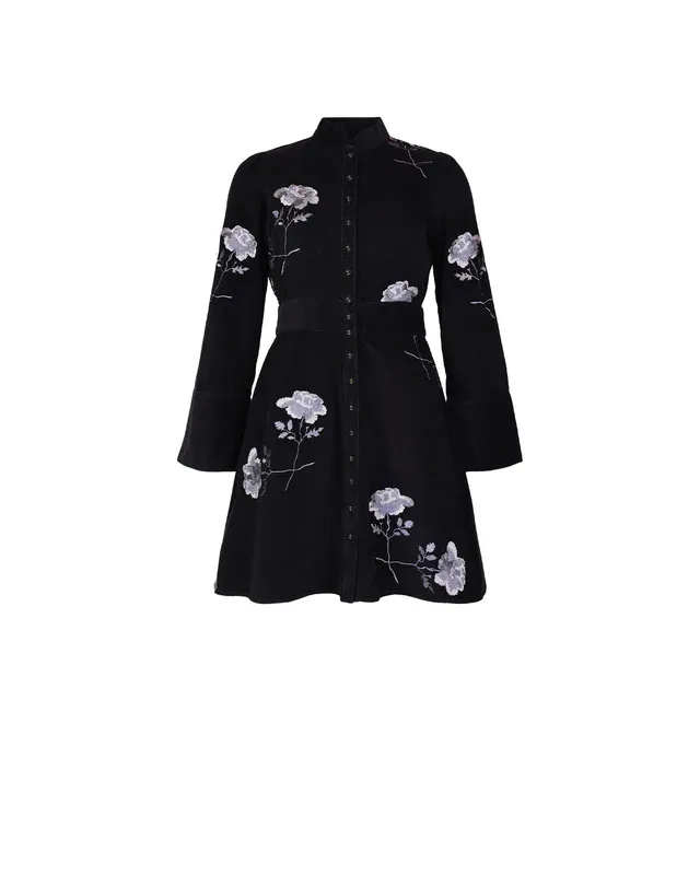 Cord Mini Dress Black 
