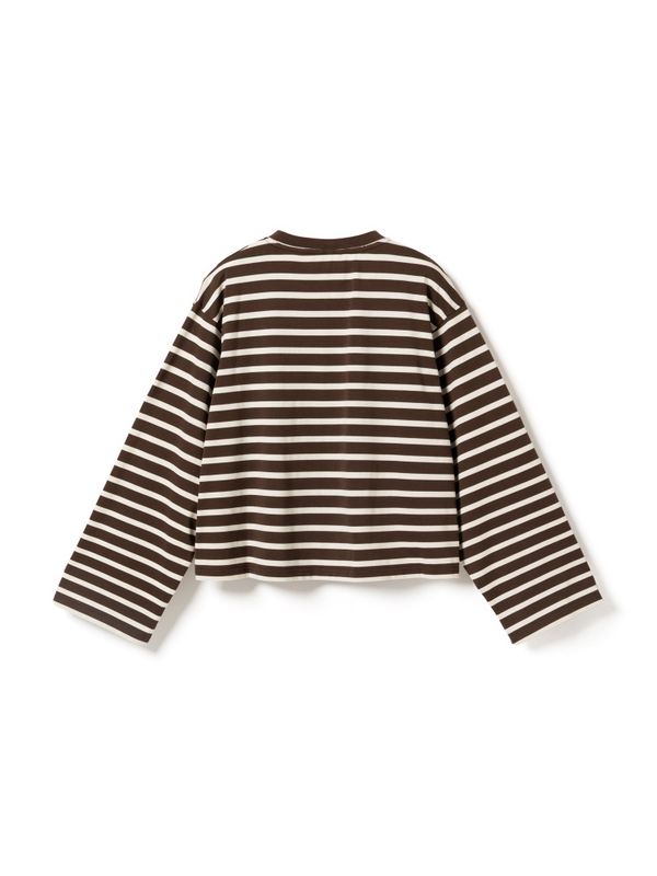 Maple LS T-Shirt Eton Brown Ivory Stripe