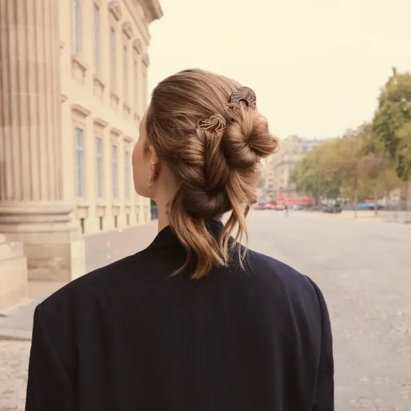 Madi French Hair Pin Dark Tortoise 