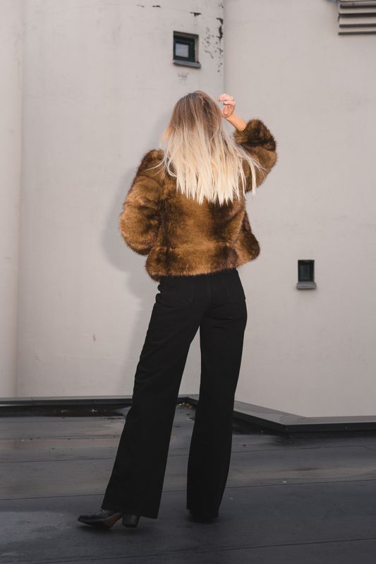 Posh Short Coat Dark Brown 