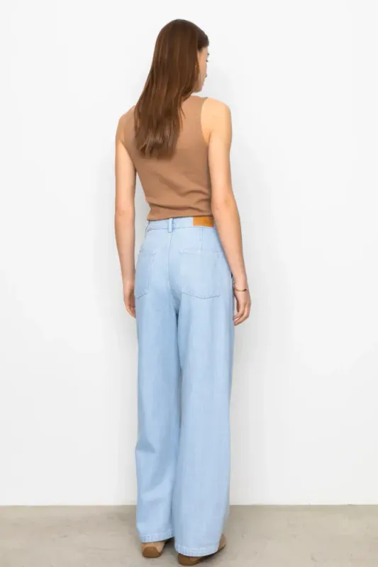 Peggy Rib Boatneck Top Camel 