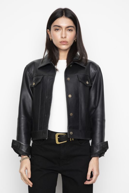 Leslie Leather Jacket Black 