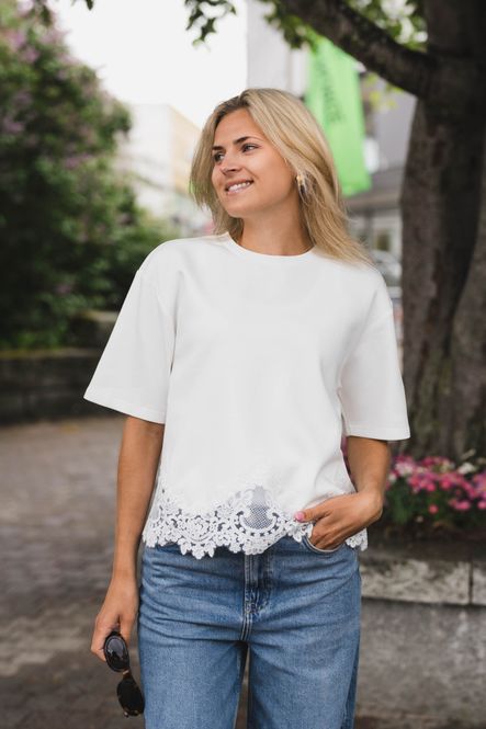 Hovedbilde Iria Lace Tee White 