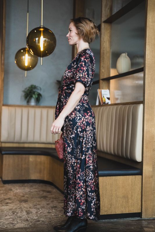 Faye Dress Melange Noir 