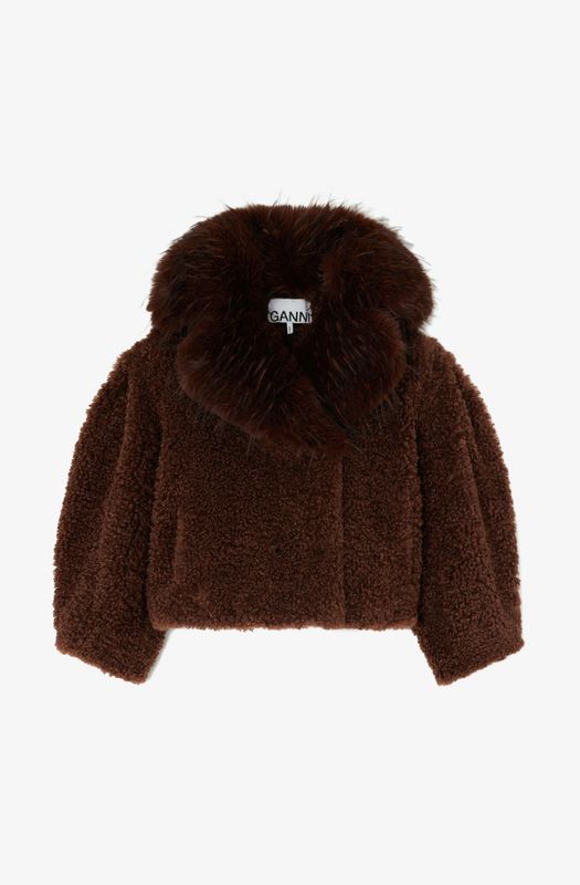 Alternative Shearling Jacket Chocolate Brown 