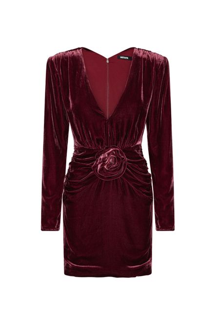 Hovedbilde Silk Velvet Mini Dress Zinfandel