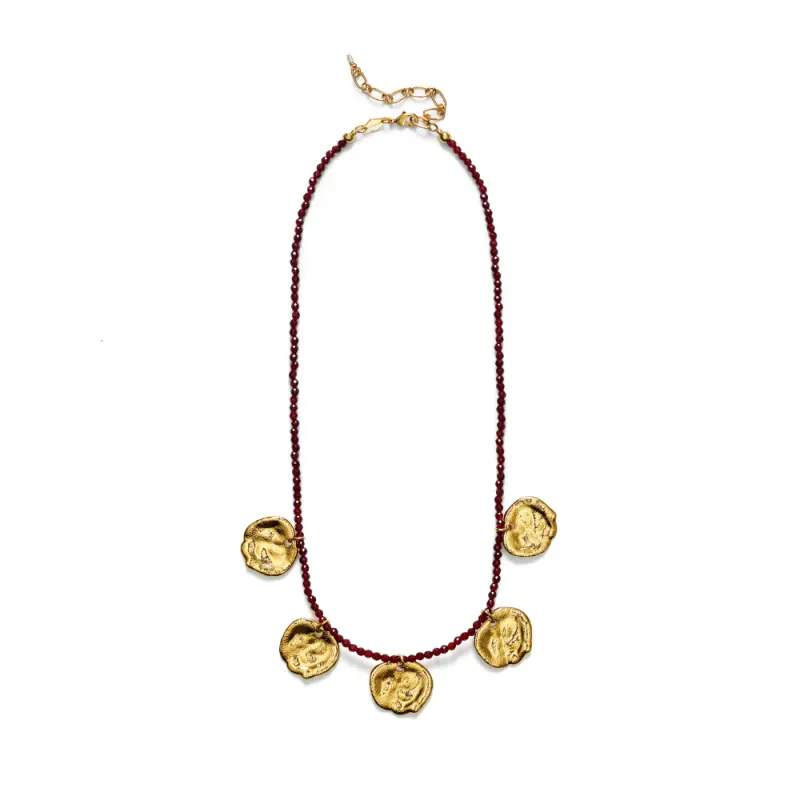 Dream Catcher Necklace Deep Burgundy 