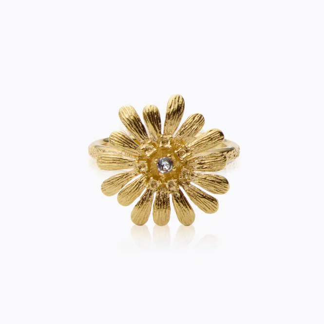 Hovedbilde Daisy Ring Gold Crystal 