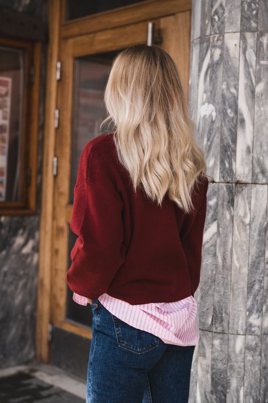 Mercy East M Pullover Syrah 