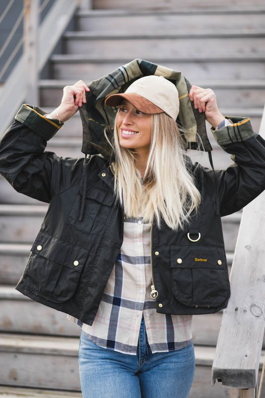 Liza Wax Jacket Olive/Black 