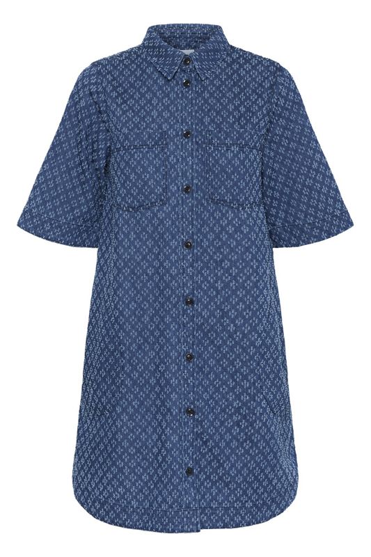 Sardia Dress Ditressed Blue Denim