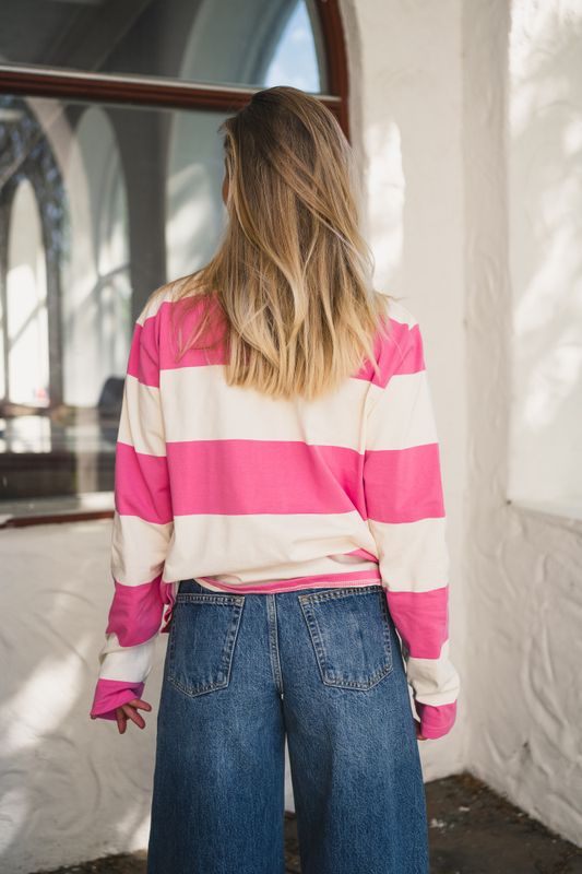 R Rugger Pink Striped 