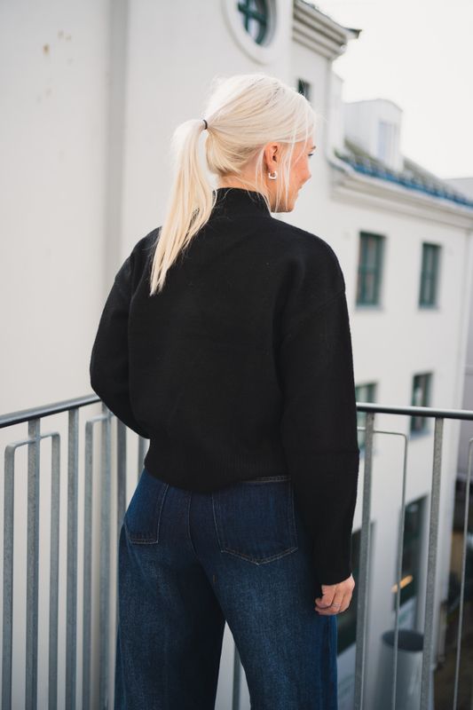 Paulina Knit Blouse Black 