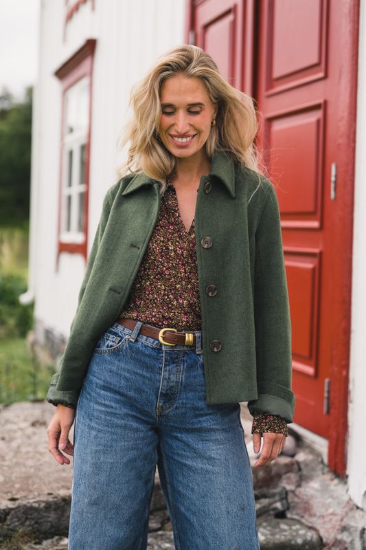 Aslaug Jacket Chive Melange 