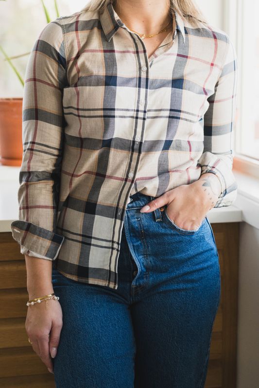 Anna Shirt Hessian Tartan  