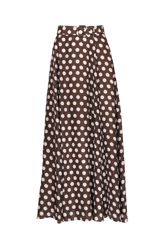 Striped Organza Maxi Skirt Dots 