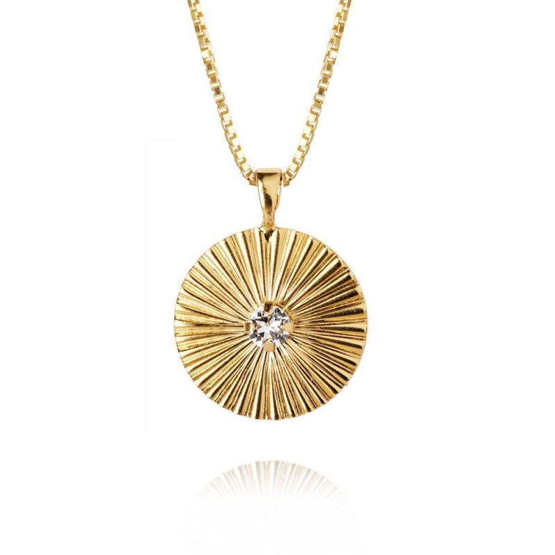 Odessa Necklace Gold Crystal 