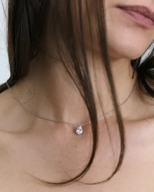 Hovedbilde Pear Necklace Silver
