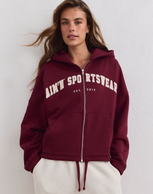 Hovedbilde Varsity Sweat Zip Hood Merlot 