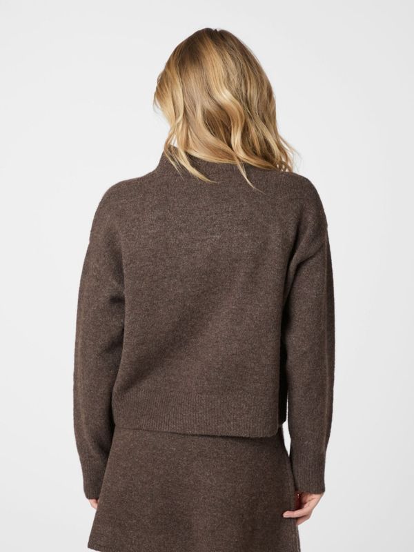 Paulina Knit Blouse Brown Melange 