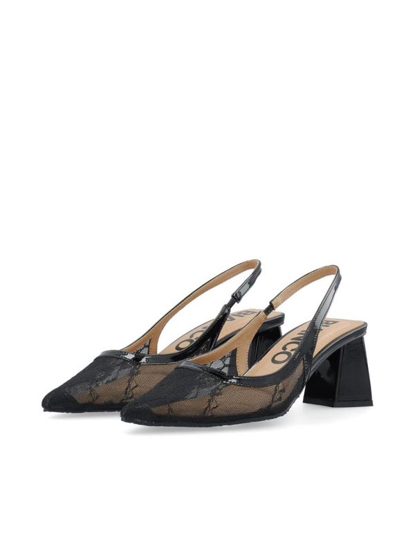 Maralyn Slingback Mesh Black Lace 