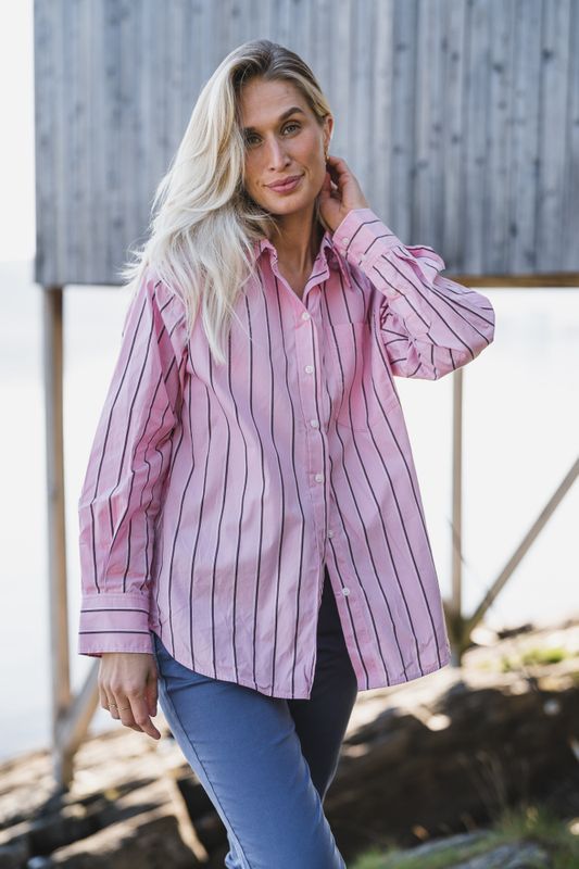 Anabella Shirt Pink Stripe 