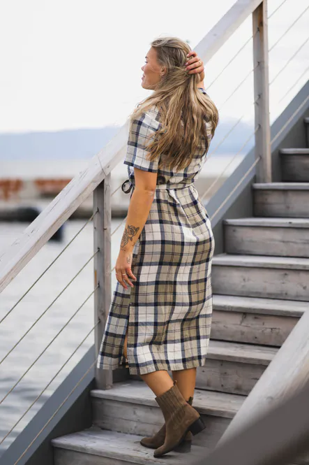 Hovedbilde Fern Dress Navy Tartan 