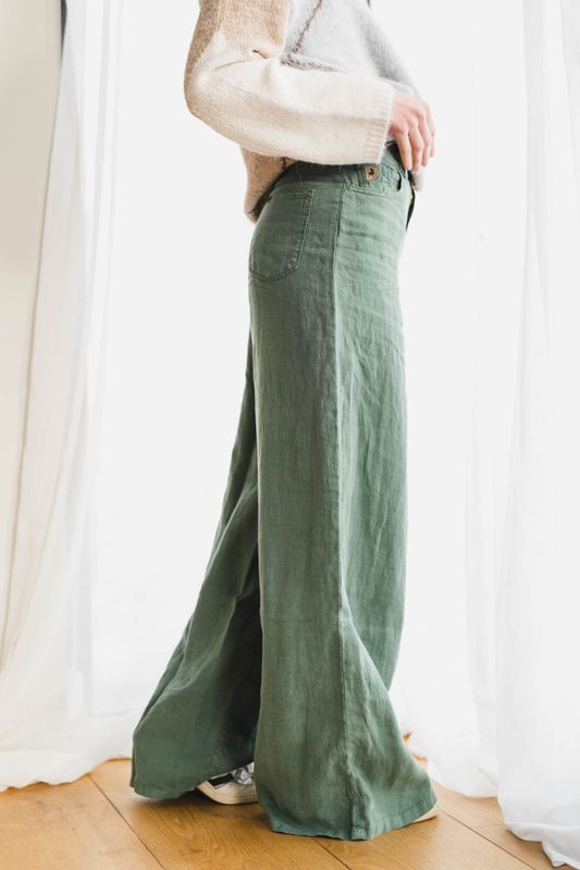 Marlene Linen Summer Dark Ivy 