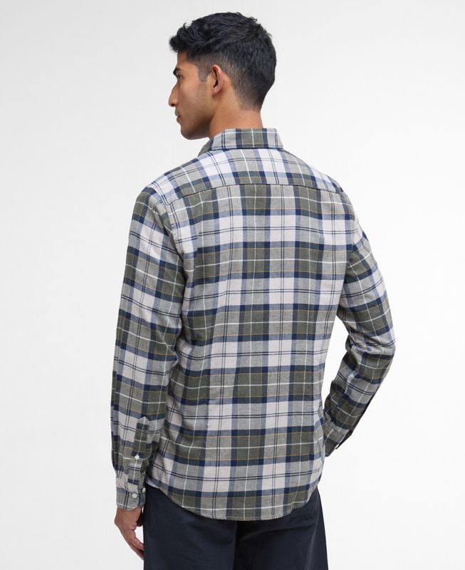 Fortrose Tailored Tartan Shirt Forest Mist Tartan 