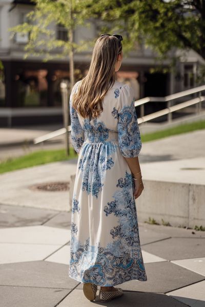 Hovedbilde Stellar Paisley Border Dress Ash Blue 