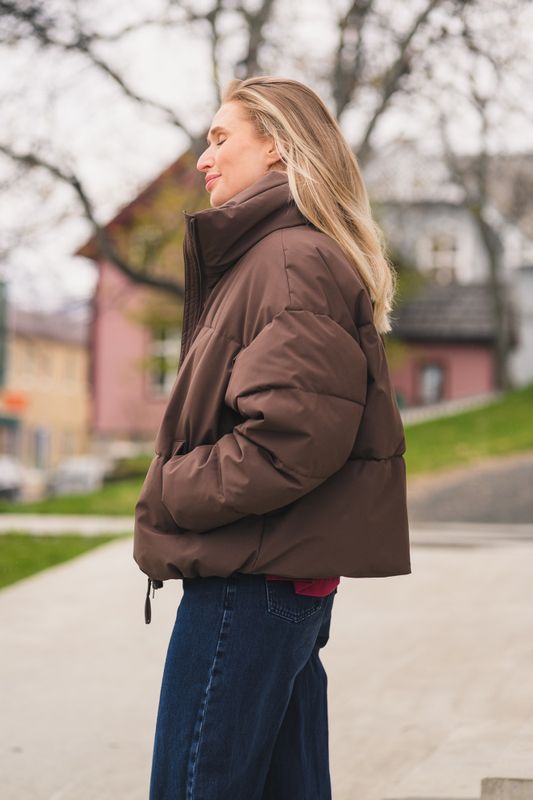 Pavine Down Short Jacket Hot Fudge 