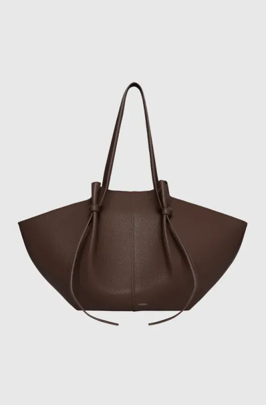 Large Mochi Pebble Grain Leather Espresso 