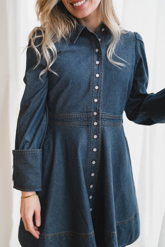 Denim Mini Dress French Blue 