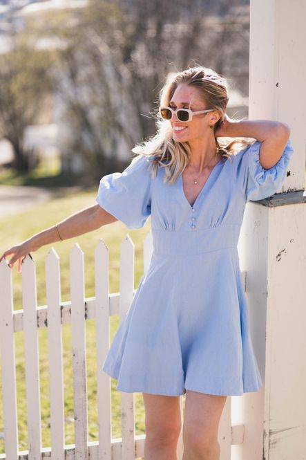 Hovedbilde Halli Linen Dress Light Blue 