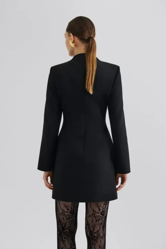 Leanna High Neck Mini Dress Black 