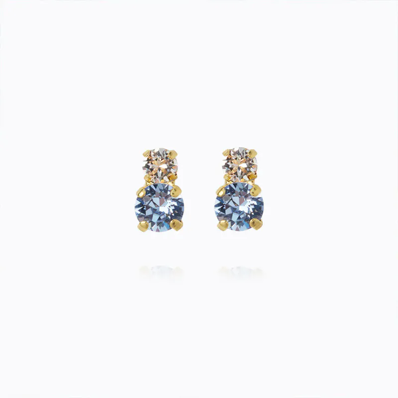 Leah Earrings Gold Blue Combo 
