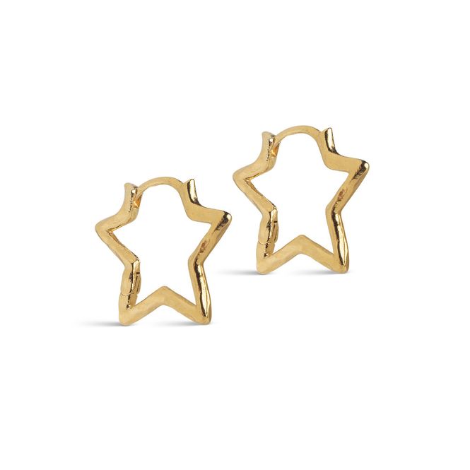 Hovedbilde Organic Star Medium Hoops Gold 
