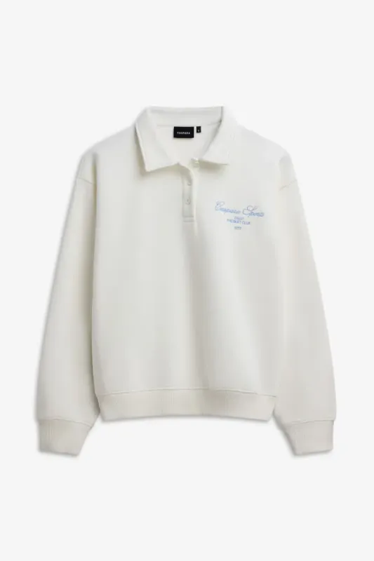 W. Racquet Club Rugby Shirt White W. Vintage Blue 