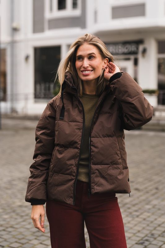 Pavine Down Short Jacket Hot Fudge 