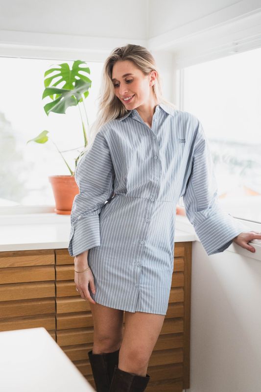 Atari Dress Sky Stripe 