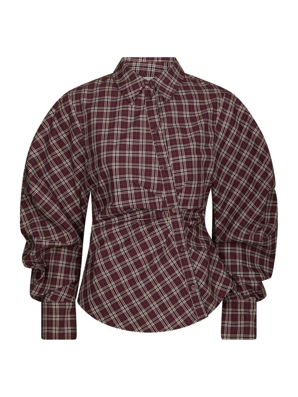 Neoella Medium Check Shirt Plum 